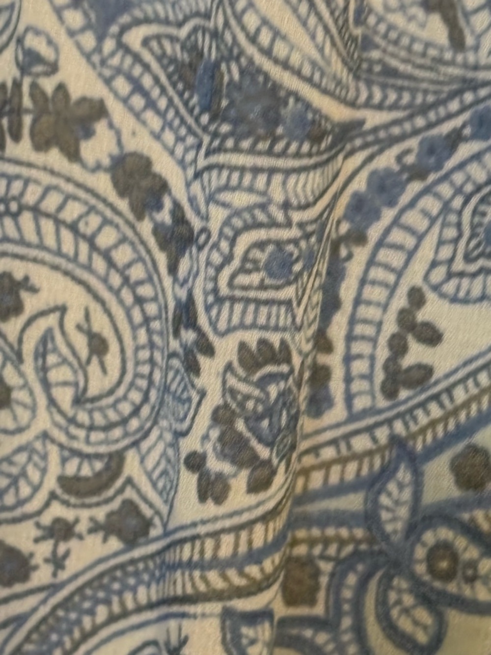 H&M Blue Paisley V-Neck Maxi Dress Size 8 - Picture 3 of 4